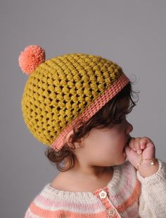 Baby Beret Crochet pattern by Mrs Moon Beret Crochet Pattern, Beginner Crochet Baby Blanket, Beret Crochet, Cute Beret, Pikachu Crochet, Beret Pattern, Crochet Baby Hat Patterns, Crochet Winter Hats, Crochet Beret