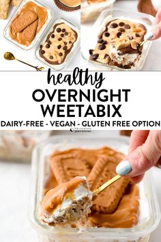 healthy overnight weetabix recipe in a plastic container