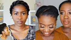 cute quick 4c hairstyles Halo Braid Natural Hair, Short 4c Hairstyles, Large Braids, Edge Booster, Halo Braids, Growing Out Hair, Thanksgiving Hair, Halo Braid, Big Braids