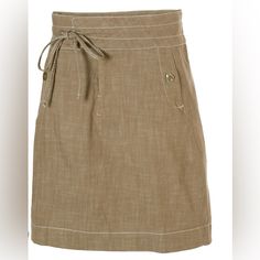 This Is An Awesome Kavu "Murdle Skirtle" Skirt. It Has A Brown "Pyrite" Material, Is Unlined And Hits About Above The Knee. New With Tags Size: 2 Waist Flat: 14.5" Hips Flat: 18.5" Total Length: 19.5" Bin# 53 Hiking Skirt, Above The Knee, Tan Brown, The Knee, Womens Skirt, A Line, Size 2, Hiking, Camping