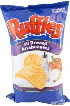 ruffles potato chips all dressed asianneses, 8 5 ounce bag pack of 6