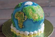 a cake that is shaped like the earth