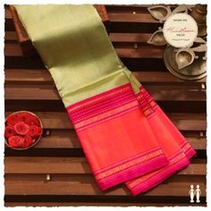 Green Kanchipuram Silk Saree, Brocade Designs, Mysore Silk Sarees, Pista Green, Mysore Silk