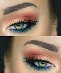 Day Eye Makeup, Pretty Eye Makeup, Makeup Looks For Green Eyes, Makeup Sephora, Makeup Tip, Bright Makeup, Simple Eye Makeup