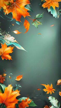 an image of autumn leaves falling from the sky