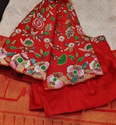 Fancy Maggam Work Blouse Designs, Kardana Work Embroidery Blouse, New Model Blouse Designs, Model Blouse Designs, Simple Maggam Work Blouse, Simple Maggam Work, Floral Work Blouse