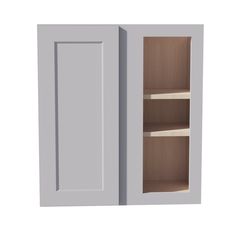 HA - WBC2730: Ash Gray Shaker 27W x 30H 1 Door & 2 Shelves Wall Blind Corner Cabinets - homecabinets Blind Corner Cabinet, Corner Cabinets, Rta Kitchen Cabinets, Shelves Wall, Cabinet Accessories, 2 Shelves, Tall Cabinet, Corner Cabinet, Ash Gray