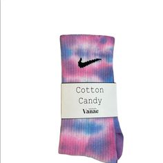 Custom “Cotton Candy” Nike Socks, Comes With One Pair And Size Medium - 5y-7y/W 6-10/M 6-8 Nike Jogging Suits, Nike Winter Jackets, Womens Football Jersey, White Nike Hoodie, Grey Nike Sweatpants, Black Nike Hoodie, Volleyball Knee Pads, Nike Backpack, Trendy Socks