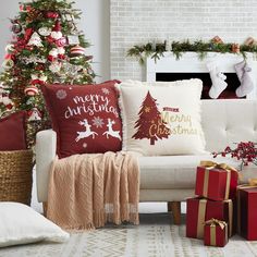 PRICES MAY VARY. Linen Spread holiday cheers with this festive decor pillows. New Christmas pillow cover crafted with our tribute super-soft linen fabric and Xmas festival printed patterns, just right for holiday decoration. You can put them on the sofa, bed, couch, outdoor, etc. Matches well with your Christmas ornaments. Our pillow cover is made with our signature blend of natural linen and viscose. Flax knots, weaving streaks, fine irregularities (textures) are paticuliar to LINEN. More, line Soft Throw Pillows, Couch Cushion Covers, Couch Cushion, Christmas Linen, Couch Cushions, 20x20 Pillow Covers, Farmhouse Pillows, Sofa Cushion Covers, Linen Pillow Covers