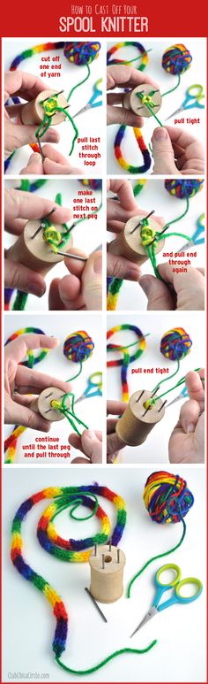 instructions to make a spool knitter