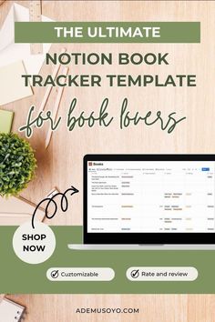 the ultimate book trackerr template for bloggers to use on their laptop or tablet