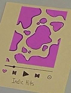 a piece of paper that has some type of artwork on it with the words india hits