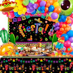 an image of a birthday party with balloons