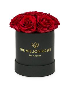 a black box with red roses in it on a white background, the million roses los angeles