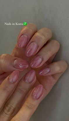 Jelly Nails Natural Nail, Your Nails But Better, Pink Jelly Nails Designs, Nail For Brown Skin, Builder Gel Nail Designs Short, European Nails Trends 2024, Pink Magnetic Nails, Short Manicure Nails, Korea Nails Design