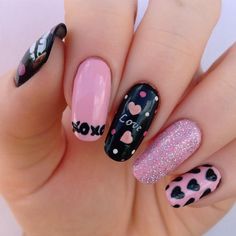 Nails For Teenagers, Chic Nail Designs, Manicure Designs, Valentines Day Nails