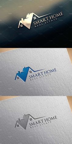 the logo for smart home real estate, which is designed to look like a house