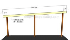 the measurements for an outdoor shelter