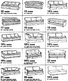 an advertisement for furniture from the sears catalog, showing different types of couches and loveseats