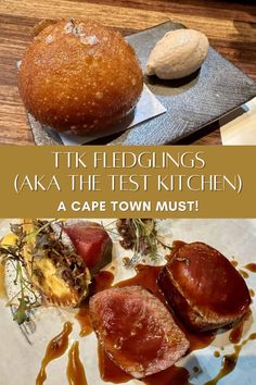 some food is sitting on a plate and in front of the words tikidiings aka the test kitchen