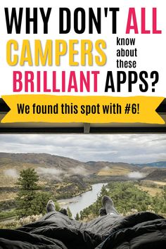 a person laying in a hammock with the words why don't all campers know these brilliant apps?