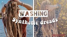 How To Wash Synthetic Dreads, How To Soften Synthetic Dreads, Half Dread Hairstyles, Double Ended Dread Extensions, How To Make Synthetic Dreads, Braid In Dreads Extensions, Half Head Dreadlocks, Dreads Underneath Hair, Half Head Dreads