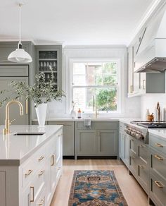 Green cabinets are a trend and I’m such a fan! I painted the cabinets in my previous home and I loved that the color felt neutral and bold all at the same time. From a lighter olive to deep green, the choices are endless and it’s hard to make a bad one with this nature-inspired tone. #farmhouse #kitchen Best Green Paint Colors, Green Kitchen Cabinet, Kitchen Cabinet Inspiration, Rockwall Texas, Cabinet Inspiration, Green Kitchen Cabinets, Kitchen Remodel Design, Green Paint Colors, Green Cabinets