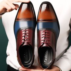 Category:Oxfords; Upper Materials:PU; Season:Spring,Fall; Gender:Men's; Style:Business,British Gentleman; Occasion:Wedding,Party  Evening; Closure Type:Lace-up; Listing Date:02/21/2024; 2024 Trends:Formal Shoes,Brogue,Dress Shoes,Derby Shoes Men Wedding Shoes, British Gentleman, Men's Wedding Shoes, Shoes Business, Men Dress Shoes, Shoes Formal, Blue Coffee, 2024 Trends, Mens Dress