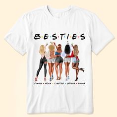 Besties - Personalized Shirt Mom Daughter Gifts, Bridesmaid Proposals, Soul Sisters, Signature Look, Custom Tees, Feel Special, Tshirt Design, Feeling Special, Bridesmaid Proposal