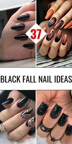 Matte Red Nails Design, Black Cherry Nails, Black Almond Nails, Black Gold Nails, Gothic Nails, Cherry Nails