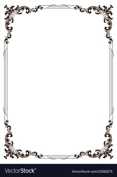 an ornate frame with scrolls and flowers