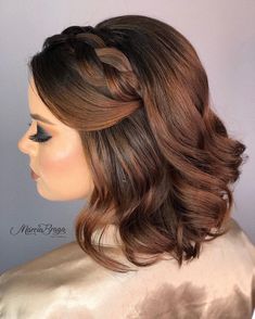 Prom Hairstyle, Hairdos For Short Hair, Hairstyles For Medium Length Hair, Short Wedding Hair, Haircuts For Medium Hair, Short Hair Color, Short Hair Updo, Hairstyles Braids