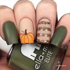 Pumpkin Nail Art, Pumpkin Nails, Halloween Nail Designs, Fall Nail Art