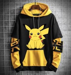 Otaku Clothes, Smink Inspiration, Stylish Hoodies, Anime Inspired Outfits, Pokemon Pikachu, Tomboy Style Outfits, Cool Outfits For Men, Anime Hoodie, Cool Hoodies