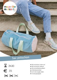 DIY: Le sac de voyage polochon en 8 étapes ! Warrior Outfit, Sack Bag, Yoga Bag, Old Jeans, Duffel Bag Travel, Women Bags Fashion