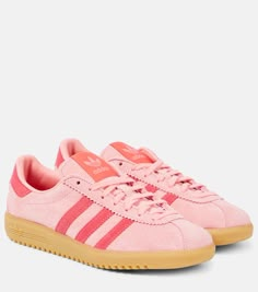 Bermuda suede sneakers in pink - Adidas | Mytheresa Back To School Shoes, Preppy Shoes, Adidas Shoes Women, Shoe Inspo, Girly Shoes, Aesthetic Shoes, Swag Shoes, Shoes Sneakers Adidas, Pink Adidas