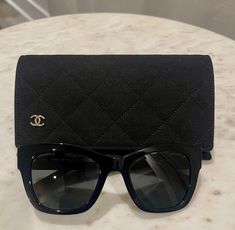 Chanel Sunglasses Black Heart Logo - 5478