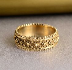 "Designer Brass Ring For Women and Men, Indian Traditional brass ring, Ethnic Brass Ring, Wide Gold Band Ring ❥ Customers satisfaction is our biggest priority, please contact us with any questions/queries for future or existing orders, and we will do our best to make sure you are happy with your order. ❥Please make sure to add the correct address during check out. You can return your purchased item within 15 days after successful delivery. We offer a 100% \"Money Back Guarantee\" if you are not satisfied with your purchase. Return charges will be paid by buyers only! ❥ Please share your numbers (in personalization box ) as required for shipping address details, and it'll help us to contact you easily. And don't worry about the privacy, we'll keep it safe with us, So try to cooperate with u Gold Rings Indian Traditional, Women Gold Rings Indian, Bohemian Gold Filigree Ring For Wedding, Gold Bohemian Filigree Wedding Ring, Bohemian Gold Filigree Wedding Ring, Bohemian Gold Rings With Intricate Design, Bohemian Engraved Ring With Intricate Design, Bohemian Gold Rings For Ceremonial Occasions, Indian Gold Rings For Women