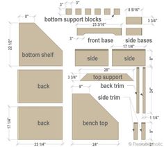 the plans for a bed frame and headboard are shown in this image, with measurements to