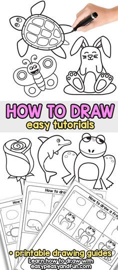 Trin For Trin Tegning, Cartoon Drawing For Kids, How To Draw Steps, Couple Drawing, Draw Easy, Directed Drawing, Drawing Tutorials For Beginners, Drawing Tutorials For Kids, Easy Drawings For Kids