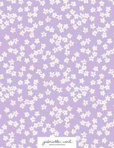 a purple background with white flowers on it