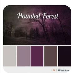 an image of a forest with the words, haunted forest