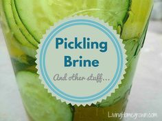 pickling brine and other stuff in a jar