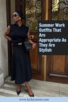 work outfit ideas, work outfits summer, work outfits woman, summer work outfits, summer work outfit, working outfit summer, work outfit summer, work outfit for spring Cold Summer Outfit Work, Summer Executive Outfit, Work Retreat Outfit Summer, Summer Meeting Outfits, Tropical Work Outfit, Hot Weather Office Outfits, Lunch Outfit Summer, Summer Corporate, All Black Outfit Casual