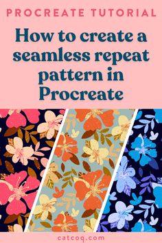 how to create a seamless repeat pattern in procreate with photoshopped flowers