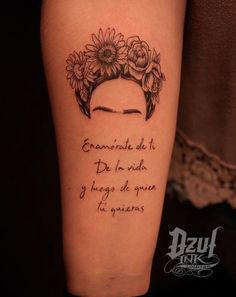 a woman's arm with a tattoo on it that reads, enamomente de it