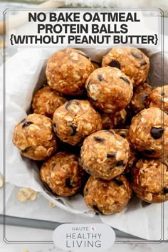 no bake oatmeal protein balls without peanut butter