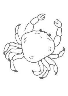 a black and white drawing of a crab