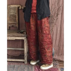 Details: Gender: Women Item Type: Pants Material: Linen Season: Spring, Autumn Pattern: Print Style: Casual, Loose, Retro Waist Type: Elastic Waist Size: One Size Length: 92.00 cm/ 36.22 " Waist: 112.00 cm/ 44.09 " Hip: 138.00 cm/ 54.33 " Loose Linen Pants, Autumn Pattern, Boys Backpacks, Wide Leg Linen Pants, Linen Pants Women, Vintage Floral Print, Retro Print, Print Style, Loose Pants