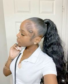 Weave Ponytail Hairstyles, Braided Hairstyles For Black Women Cornrows, Sleek Ponytail Hairstyles, Black Ponytail Hairstyles, Quick Natural Hair Styles, Quick Weave Hairstyles, Braided Hairstyles For Teens, Slick Back, Hair Twist Styles